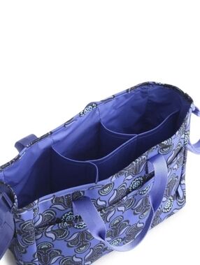 Vera Bradley Organizer Tote In Polyester NWT. Baja Blue Tile Decor